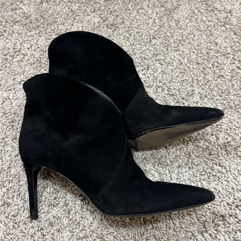 Saint Laurent Black Suede heeled Boots